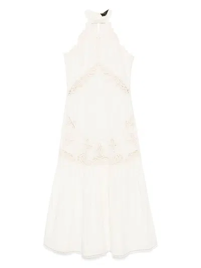 Twinset Twin-set Ivory Cotton Clothing Dresses