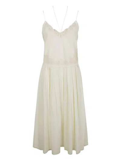 Twinset Twin-set Ivory Cotton Dresses