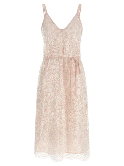 Twinset Twin Set Lace Dress In Animal Print