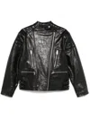 Twinset Twin-set Leather-like Biker Jacket In Black