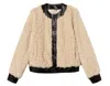 Twinset Twin-set Light Beige Faux-fur Jacket
