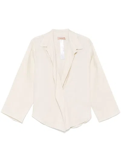 Twinset Twin-set Light Beige Jacket With V-neck