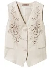 Twinset Twin-set Linen Blend Stylish Top