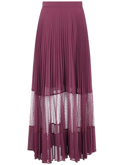 Twinset Twin-set Long Skirt In Purple