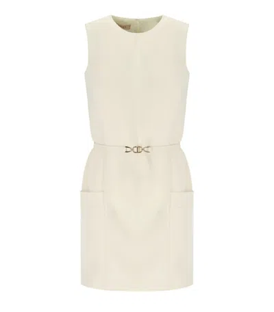 Twinset Twin-set Madreperla Belted Tunic In Nacre