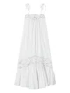 Twinset Twin-set Maxi Dress With Ruffle Hem In White