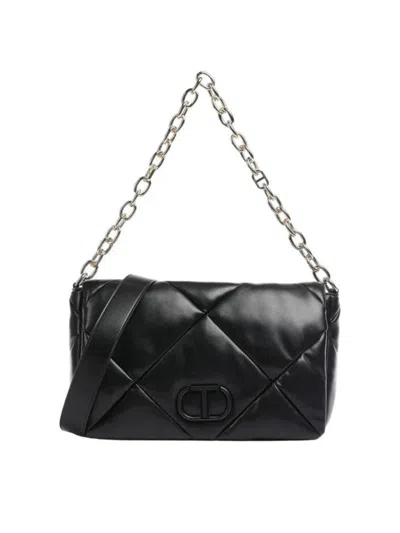 Twinset Twin-set Maxi Quilted Faux Leather Shoulder Bag