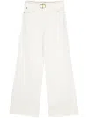 Twinset Twin-set 100% Cotton Trousers In White
