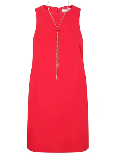 Twinset A-line Sleeveless Dress In Red