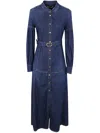 Twinset Twin-set Midi Dress In Blue