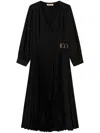 Twinset Twin-set Wrap-design Evening Dress With Logo-buckle Detail