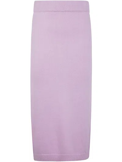 Twinset Twin-set Midi Skirt In Purple