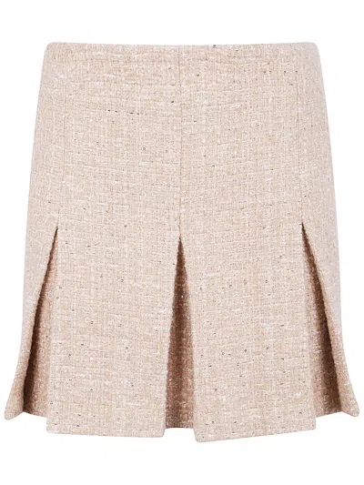 Twinset Twin-set Mini Boucle Skirt In Pink