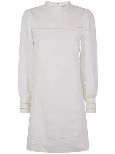 Twinset Twin-set Mini Dress In White