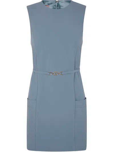 Twinset Twin-set Mini Dress In Blue