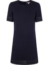 Twinset Twin-set Mini Dress With Short Sleeves In Blue