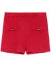 Twinset Twin-set Mohair Blend Stylish Shorts In Red
