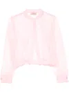 Twinset Twin-set Open Front Flamingo Pink Coat