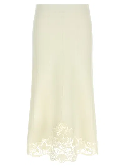 Twinset Twin Set Organza Insert Skirt In Neutral