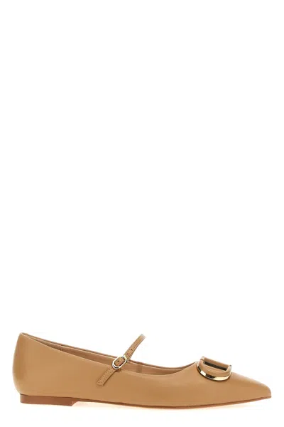 TWINSET TWIN SET 'OVAL T' BALLET FLATS