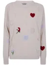 Twinset Twin-set Oversize Round Neck Sweater In Neutral
