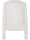 Twinset Twin-set White Cashmere Blend Sweaters In Neutral