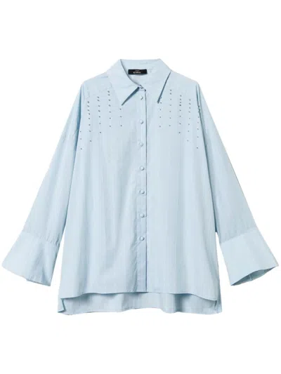 Twinset Twin-set Pinstripe Light Blue Shirt
