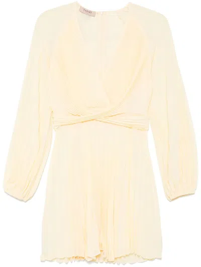 Twinset Twin-set Polyester Dress For Any Occasion In Yellow