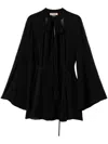 Twinset Twin-set Pussy-bow Collar Dress With Tied Waist In Black