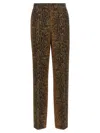 Twinset Python-print Wide-leg Trousers In Brown