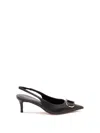 Twinset Twin-set Refined Black Leather Pumps In Black