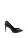 Twinset Twin-set High-heeled Black Pumps With Pointed Toe In Black