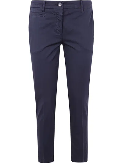 Twinset Twin-set Regular Trousers In Blue