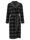Twinset Twin Set Reversible Coat With Double Cloth In Black