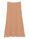 Twinset Twin-set Ribbed Knit A-line In Neutral