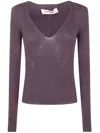 Twinset Twin-set Round Neck Sweater In Purple