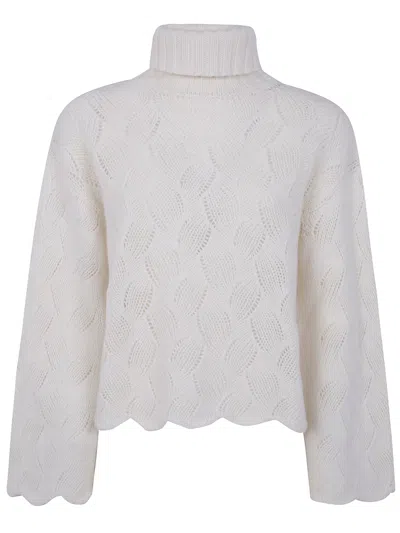 Twinset Twin-set Round Neck Sweater In White