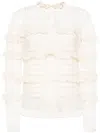 Twinset Twin-set Ruffle-detail Blouse In White