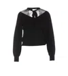 Twinset Lace Sweater In Black