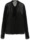 Twinset Long-sleeved Shirt In Black