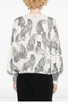 Twinset Gestrickter Pullover Mit Jaguar-print In Nero/neve