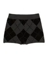Twinset Diamond-pattern Knit Shorts In Multi