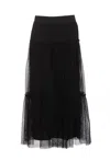 Twinset Cut-out Midi Skirt In Black