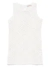 Twinset Twin-set Sleeveless Mini Dress In White