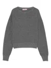 Twinset Twin-set Soft Wool Blend Sweater In Gray