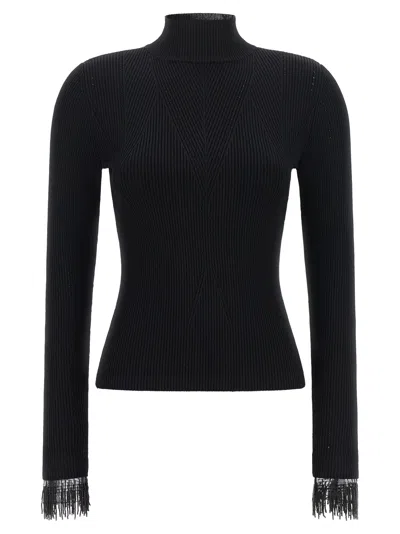 Twinset Twin Set Stretch Viscose Sweater In Black