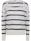 Twinset Twin-set Striped Sweatr In White
