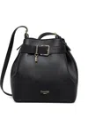 Twinset Twin-set Structured Black Bag With Concealed Fastening And Adjustable Strap
