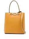Twinset Twin-set Structured Tote Bag With Polished Hardware And Versatile Straps In Brown