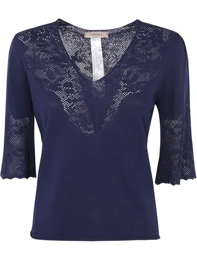 Twinset Twin-set Sweater In Blue
